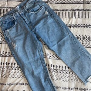 nuuds Women's Light Blue Straight Leg Jeans